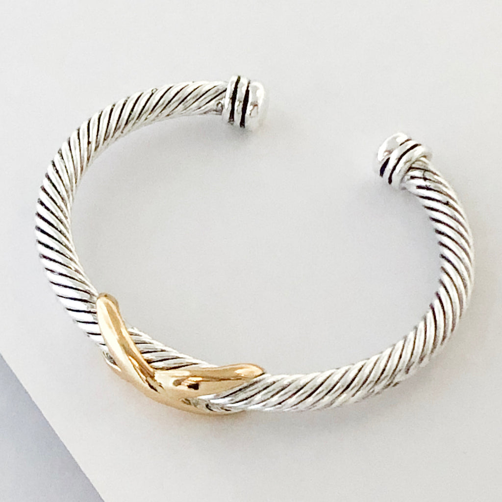 Stack It Up Bracelet Cuff- Criss-Cross