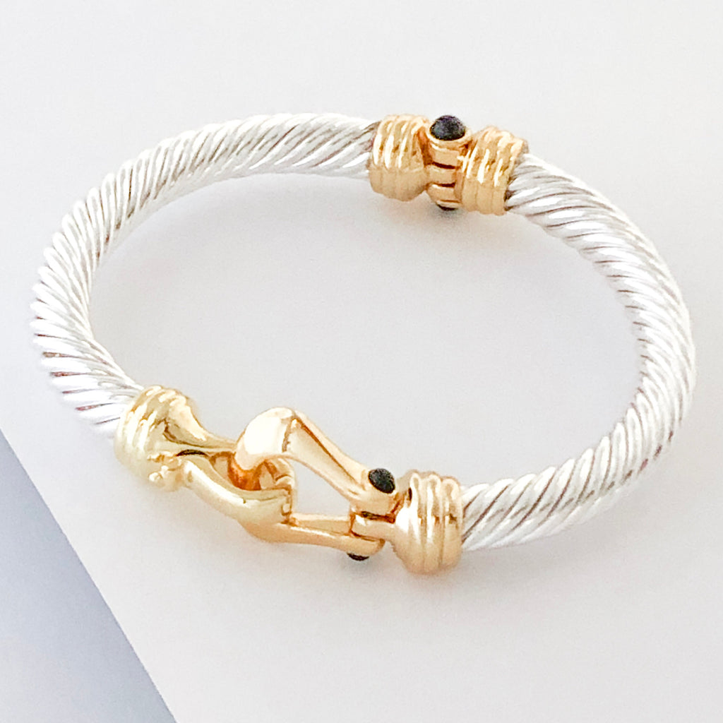 Stack It Up Thick Bracelet Cuff- Magnetic Hook Closure