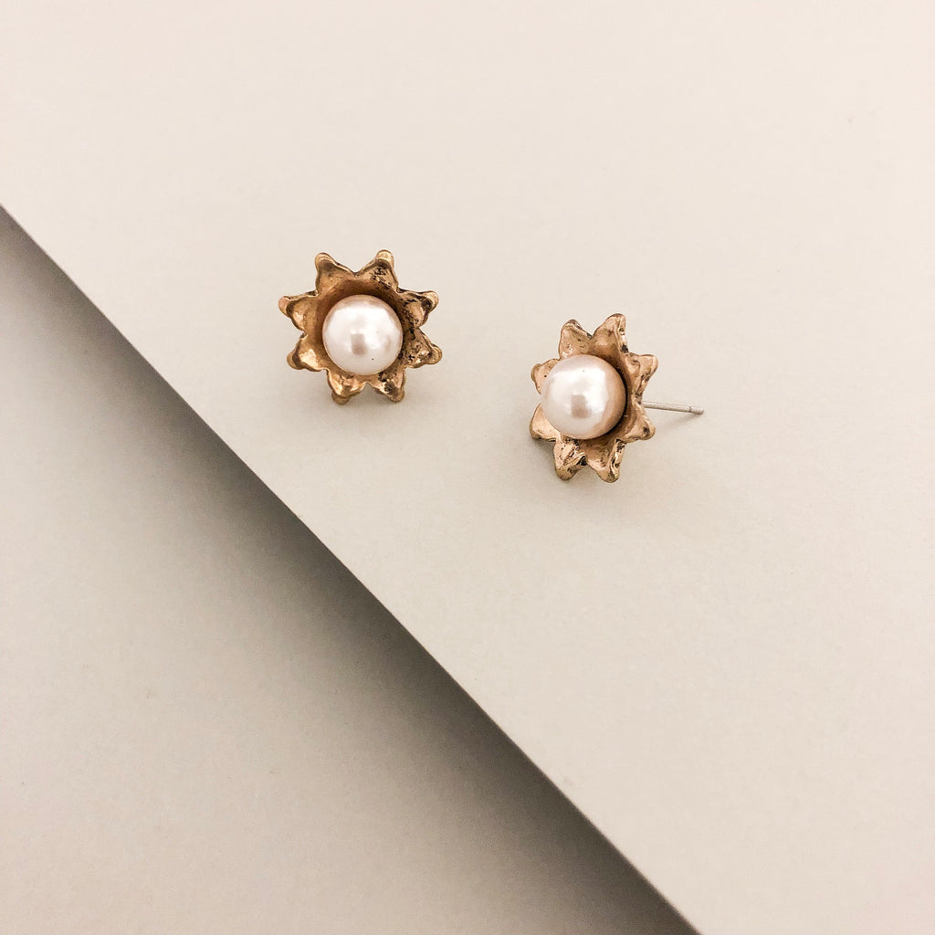 Lizandra Pearl Ear Jacket Earrings
