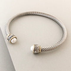 Stack It Up Bracelet Cuff- Pearl