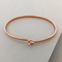 'Besties' Dainty Bangle Bracelet-Rose Gold