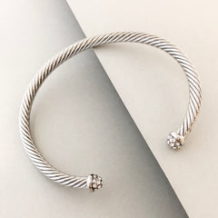 Stack It Up Bracelet Cuff- Pave Tips