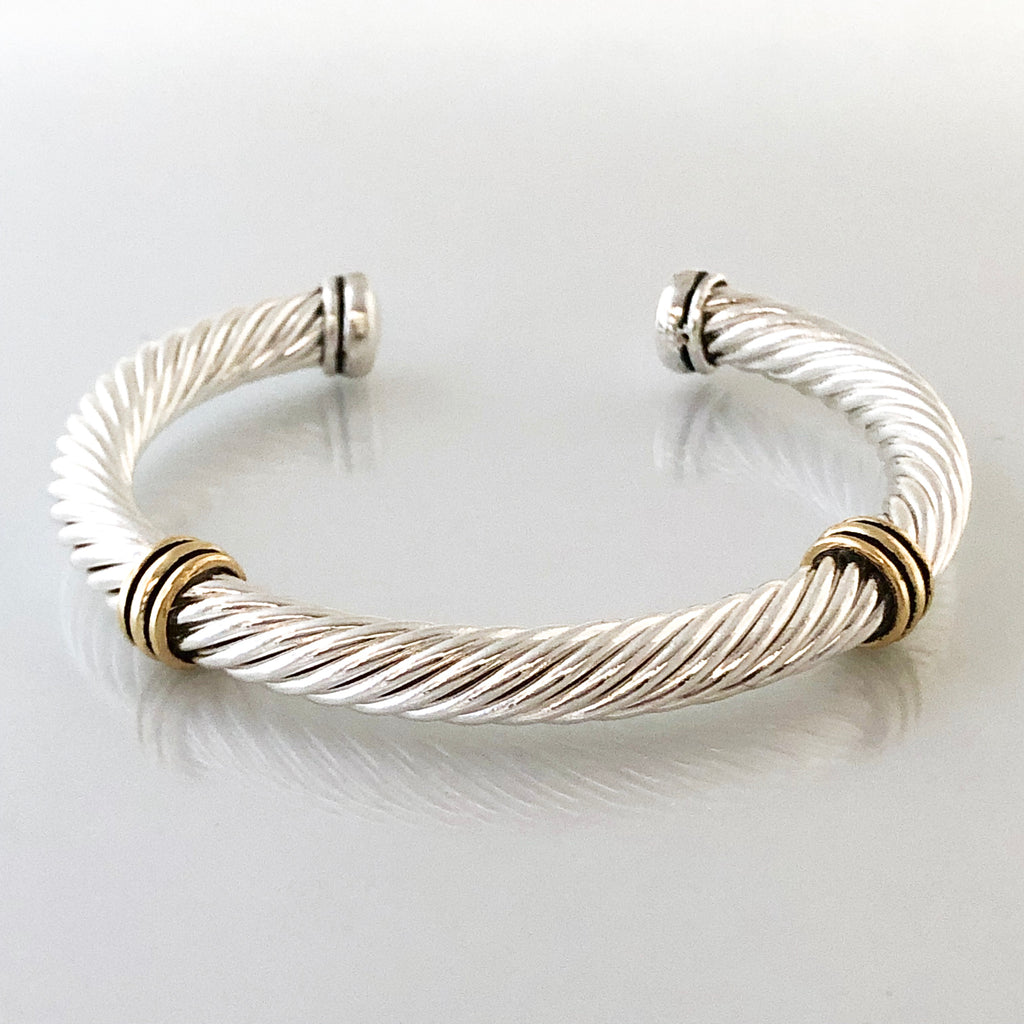 Stack It Up Bracelet Cuff- Twisted Wire