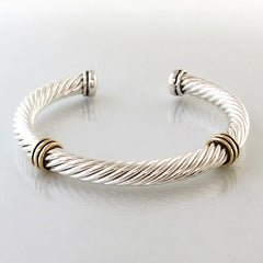 Stack It Up Bracelet Cuff- Twisted Wire