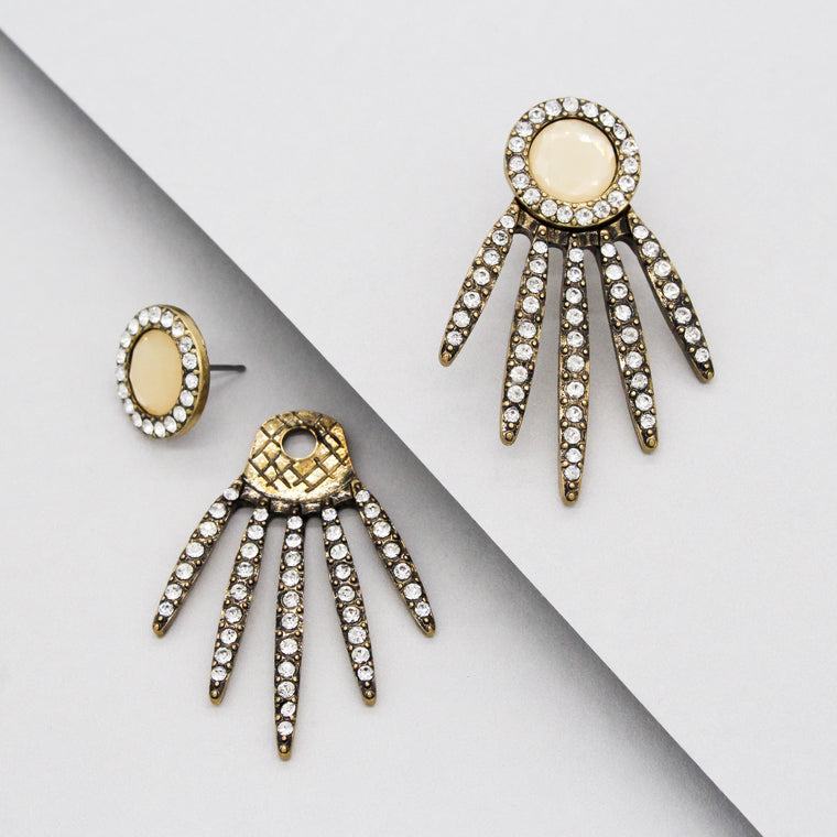 Whitney Spike Ear Jacket Earrings
