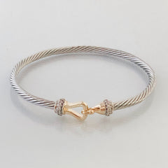 Stack It Up Bangle Bracelet- Hooked Crystal Cuff
