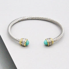 Stack It Up Bracelet Cuff- Mint Stone