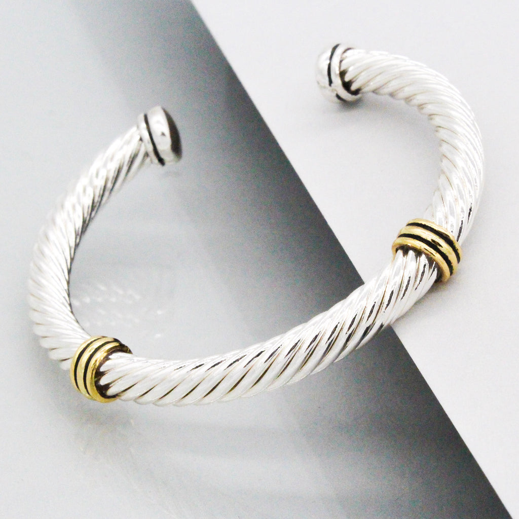 Stack It Up Bracelet Cuff- Twisted Wire