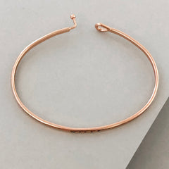 'Wifey' Dainty Bangle Bracelet-Rose Gold