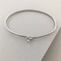 'Besties' Dainty Bangle Bracelet-Silver