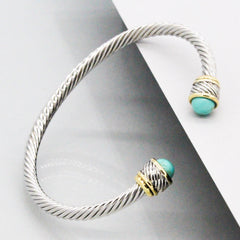 Stack It Up Bracelet Cuff- Mint Stone