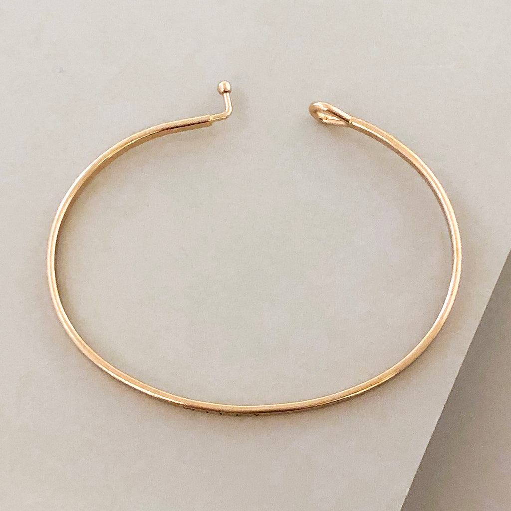 'Wifey' Dainty Bangle Bracelet-Gold