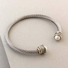 Stack It Up Bracelet Cuff- Pearl