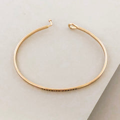 'Serenity Prayer' Dainty Bangle Bracelet-Gold