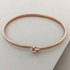 'Mind Over Matter' Dainty Bangle Bracelet-Rose Gold