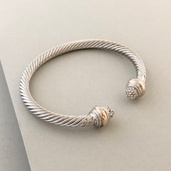 Stack It Up Bracelet Cuff- Pavé Ends