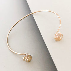 Dainty Rosettes Cuff Bracelet