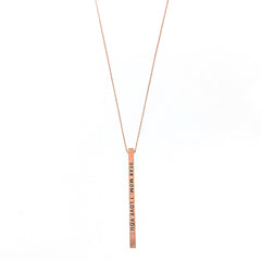 DEAR MOM: I LOVE YOU Engraved Bar Necklace- 3 COLOR OPTIONS