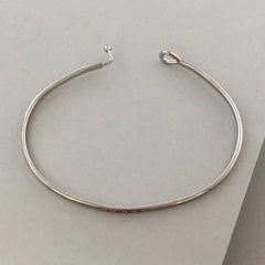 'Love' Dainty Bangle Bracelet-Silver