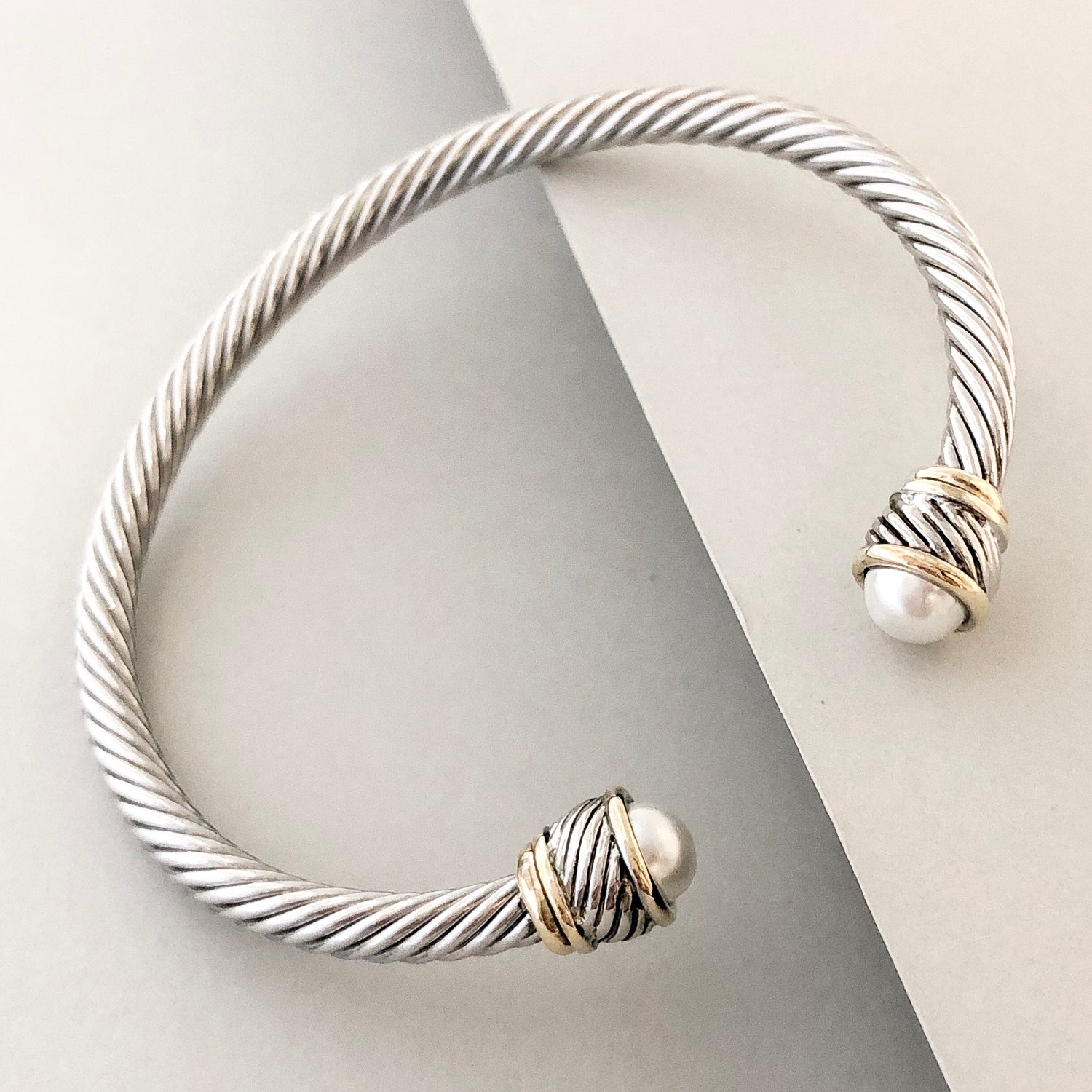 Stack It Up Bracelet Cuff- Pearl