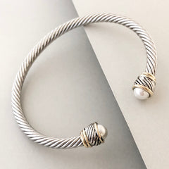 Stack It Up Bracelet Cuff- Pearl