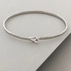 'Best Friends' Dainty Bangle Bracelet- Silver