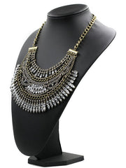 Tribal Royalty Crystal Bib Necklace