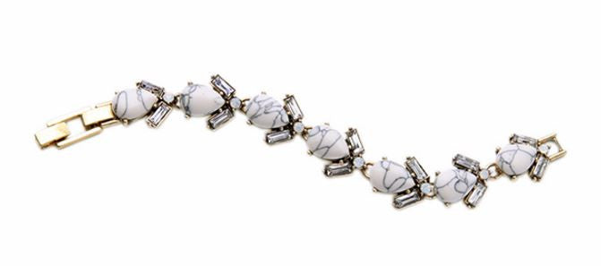 Marble Teardrop Link Bracelet