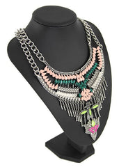 Gypsy Bling Statement Necklace- Multi