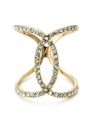 Crystal Fashion Ring- Gold