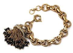 Chunky Tassel Chain Link Bracelet