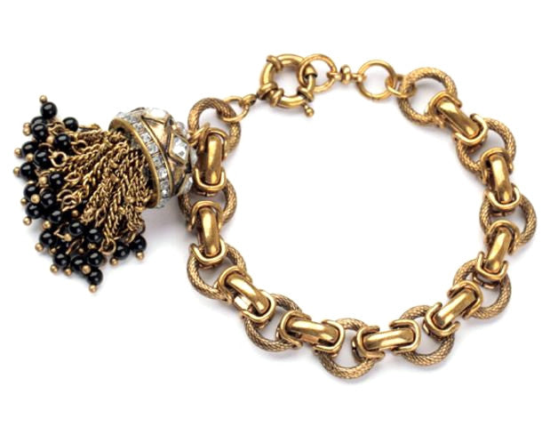 Chunky Tassel Chain Link Bracelet