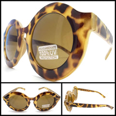 Retro Round Sunglasses- Olive Tortoise