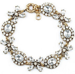 Crystal Floral Garland Bracelet